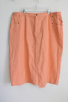Jessica London Orange Denim Skirt | 24