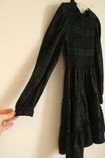 Polo Ralph Lauren Cotton Green and Navy Blue Plaid Layered LS Dress | 6