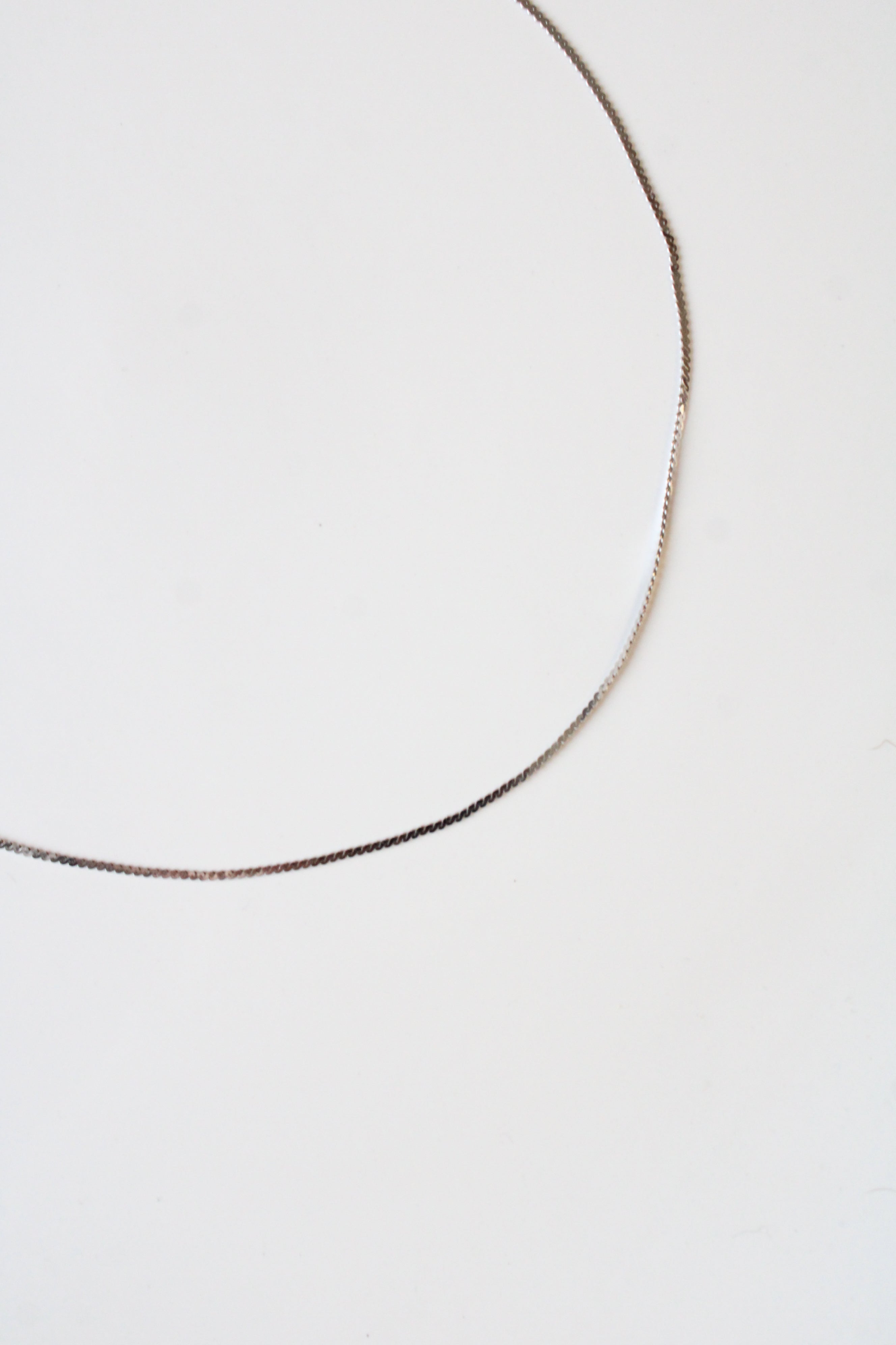 14K White Gold Snake Chain Necklace