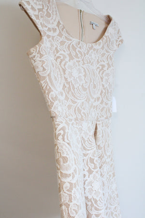 NEW Charlotte Russe Nude & White Lace Dress | S Jubilee Thrift NEW Charlotte Russe Nude & White Lace Dress | S Jubilee Thrift