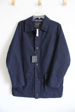 NEW Jos. A. Bank Reserve Navy Blue Wool Blend Coat | L