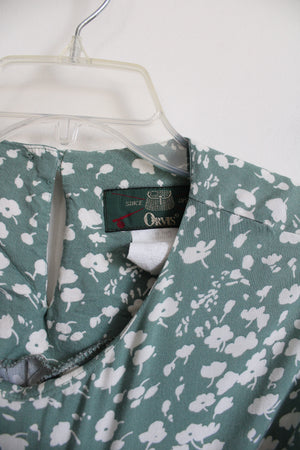 Orvis Vintage Green Floral Dress | 14