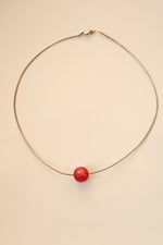 Red Charm Sterling Silver Necklace