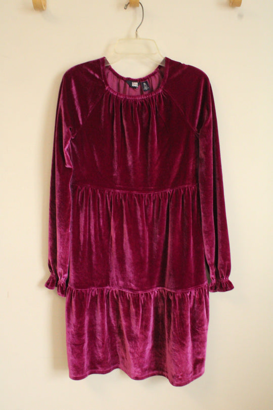 Land's End Purple Velvet Layered LS Dress | XL