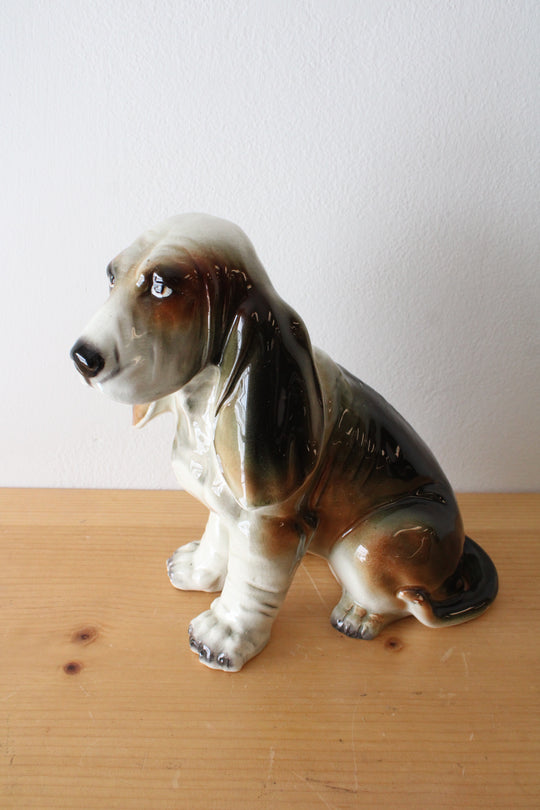 Vintage Porcelain Basset Hound Figurine