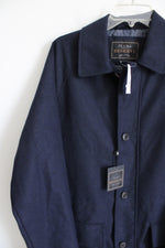 NEW Jos. A. Bank Reserve Navy Blue Wool Blend Coat | L