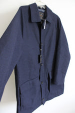 NEW Jos. A. Bank Reserve Navy Blue Wool Blend Coat | L