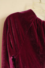 Land's End Purple Velvet Layered LS Dress | XL