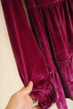 Land's End Purple Velvet Layered LS Dress | XL
