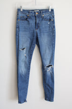 Universal Thread Blue Denim High Rise Skinny Distressed Jeans | 0