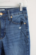 Universal Thread Blue Denim High Rise Skinny Distressed Jeans | 0