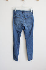 Universal Thread Blue Denim High Rise Skinny Distressed Jeans | 0