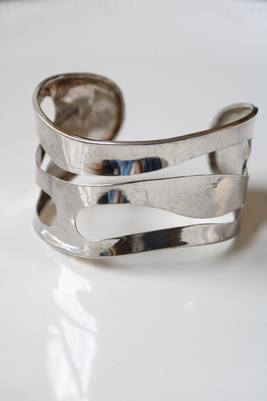 Elle 925 Wavy Cuff Bracelet