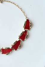 Vintage Charet Art Deco Red 1940's Style Necklace