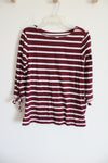 Old Navy Maroon Striped Shirt | M