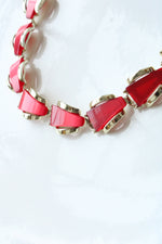 Vintage Charet Art Deco Red 1940's Style Necklace