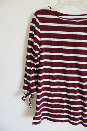 Old Navy Maroon Striped Shirt | M