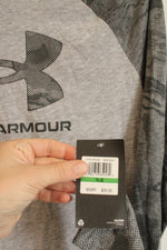 NEW Under Armour Gray LS Logo T-shirt | Y-LG