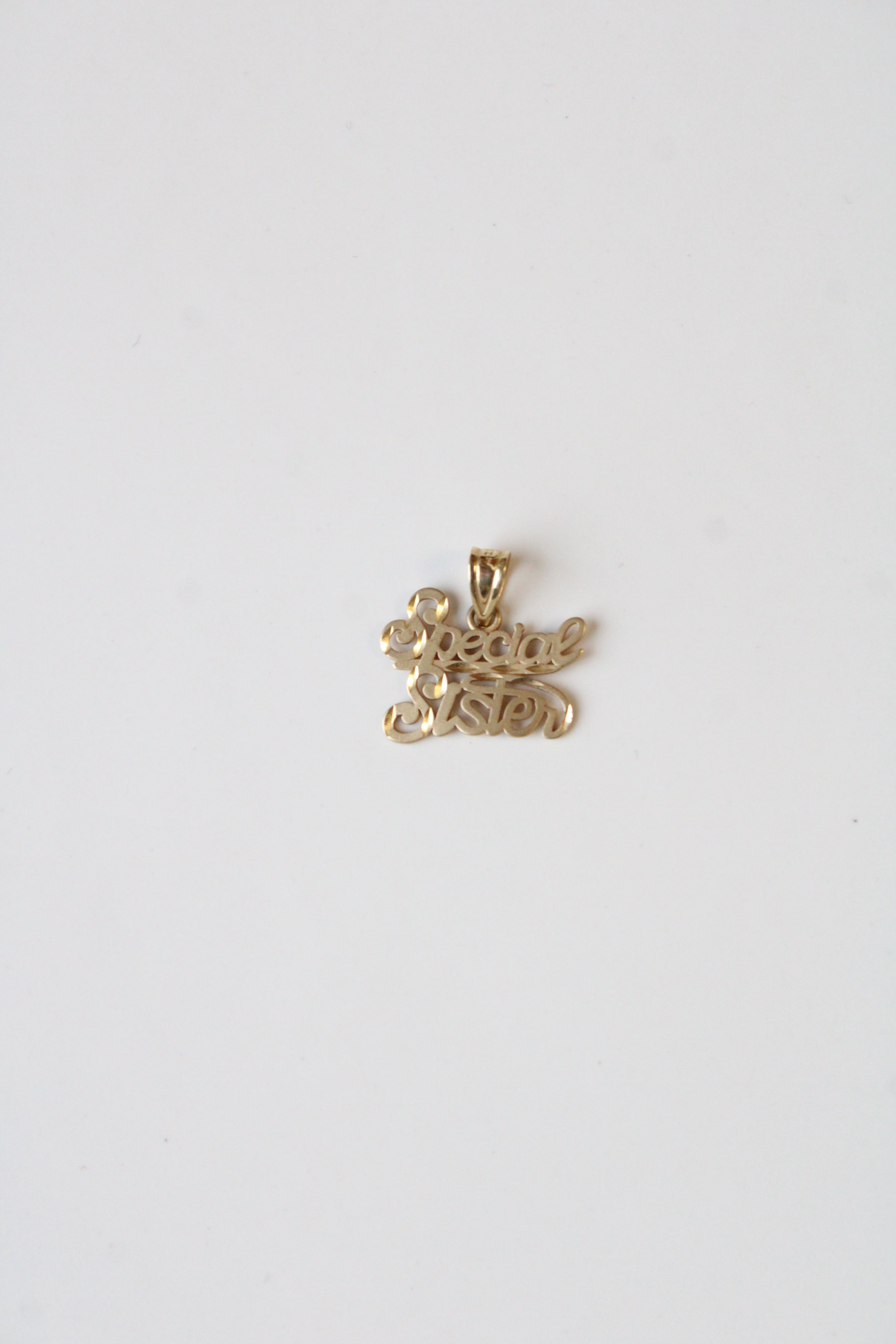14K Yellow Gold "Special Sister" Necklace Pendant