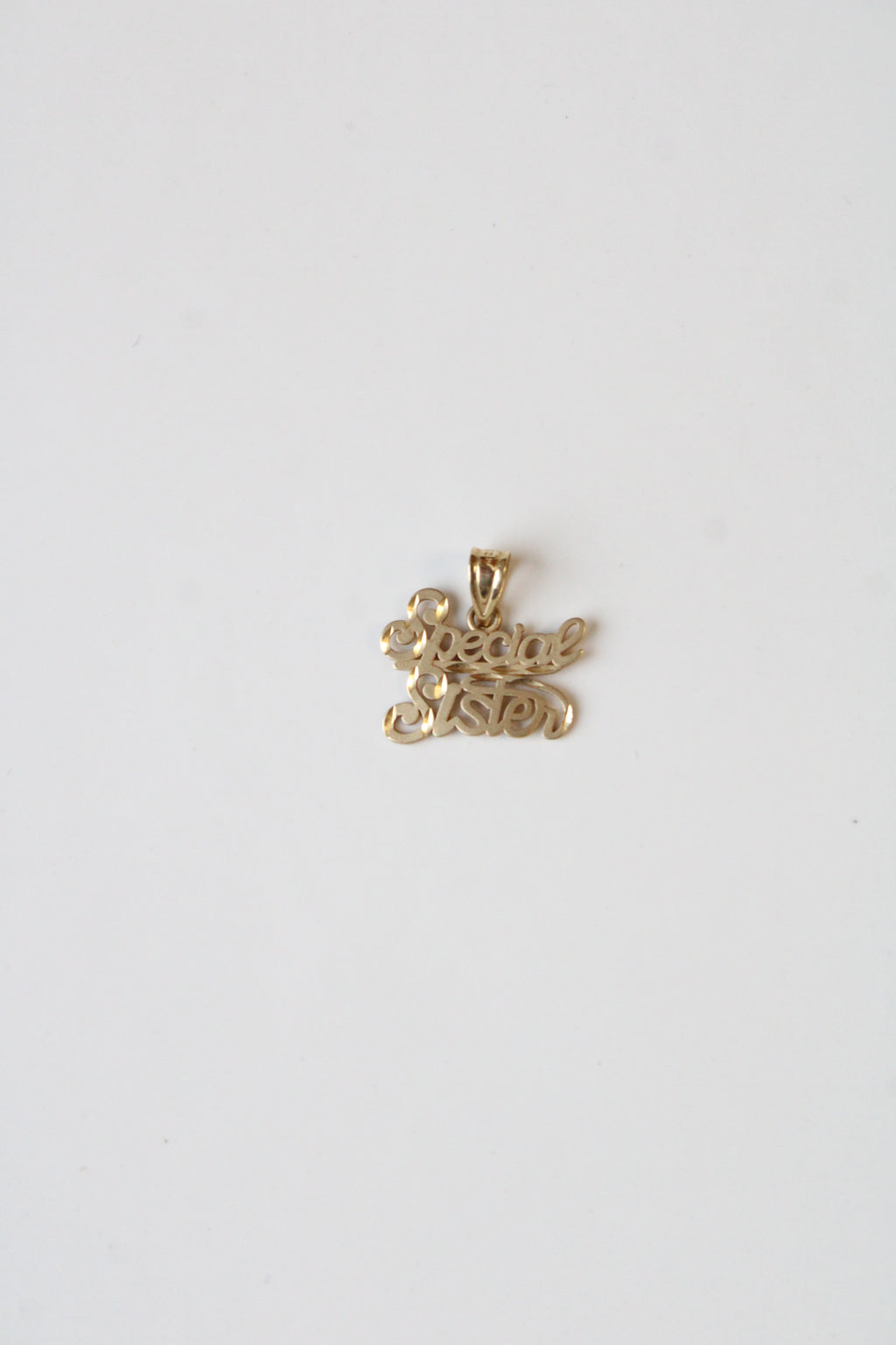 14K Yellow Gold "Special Sister" Necklace Pendant