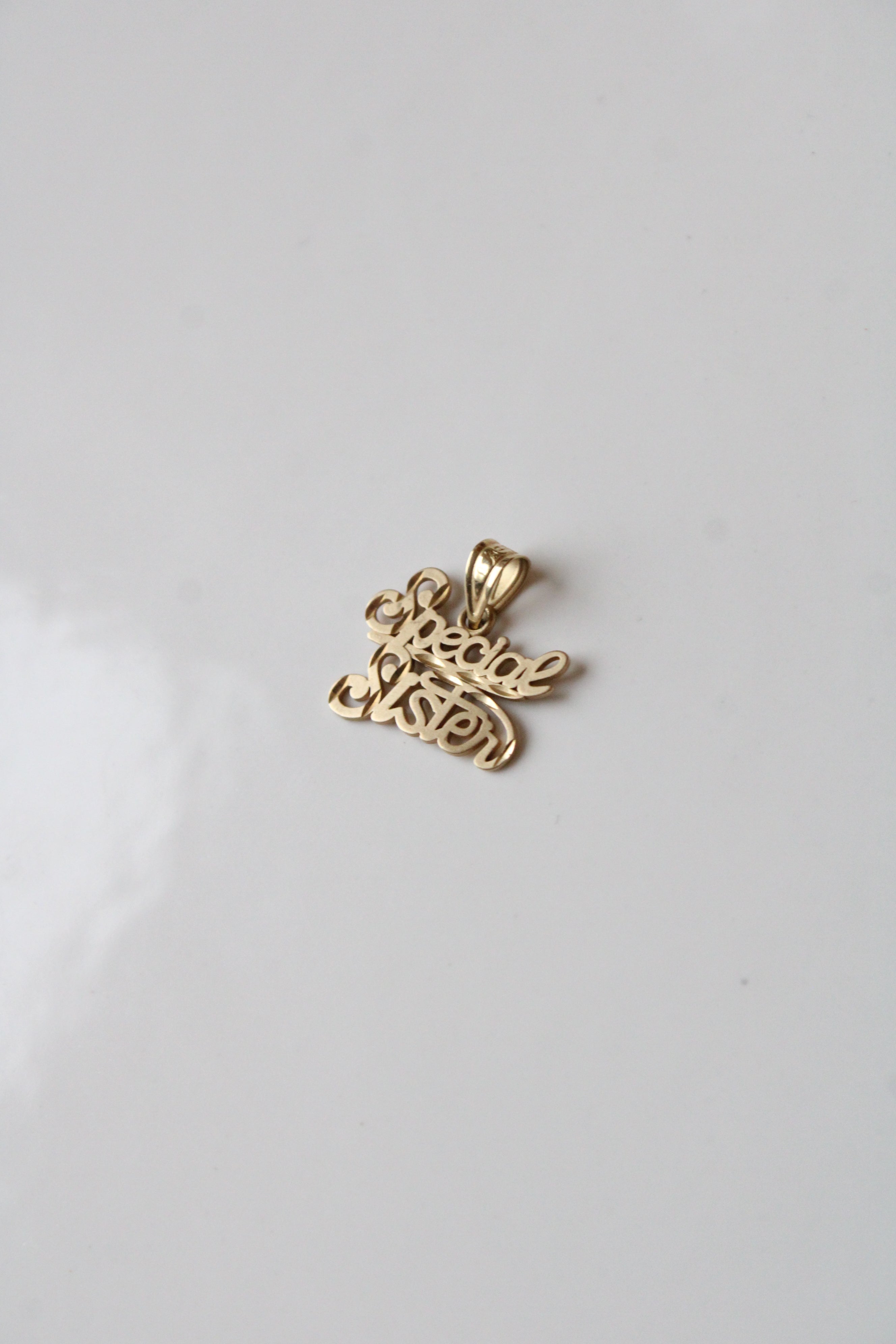 14K Yellow Gold "Special Sister" Necklace Pendant
