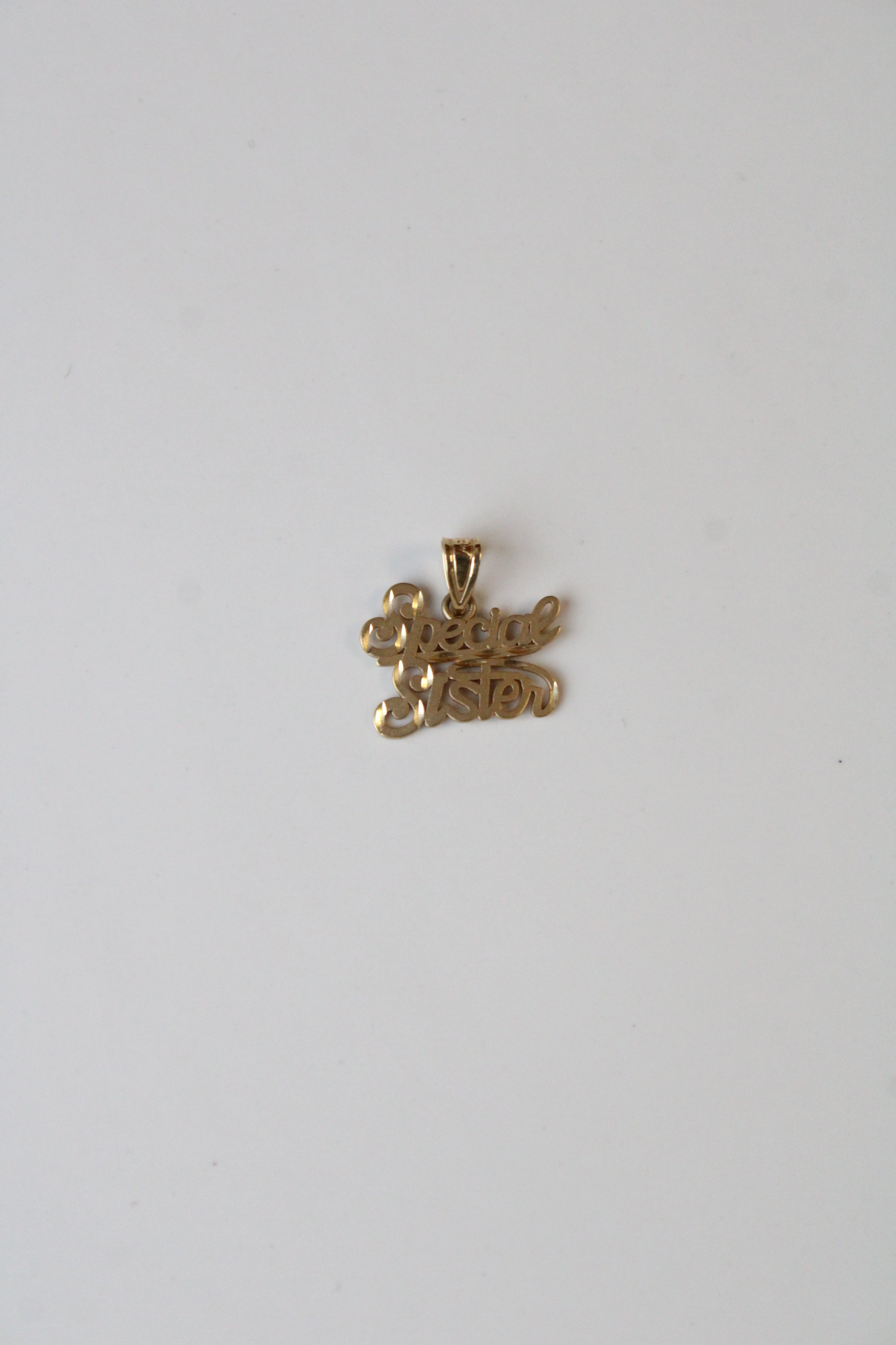 14K Yellow Gold "Special Sister" Necklace Pendant