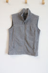 Natural Reflections Gray Fleece Zip Up Vest | M