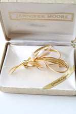 Jennifer Moore Gold Tone Leaf Pin
