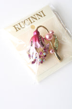 Rucinni Pink Flower Brooch Pin