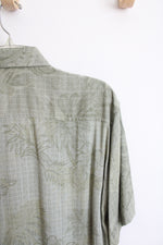 Tommy Green Tropical Print Button Down Shirt | XXXL