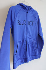 Burton Cobalt Blue Logo Zip Up Hoodie | S