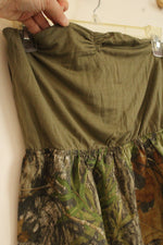 NEW Girls with Guns Army Green with Camo Print Strapless Dress | L