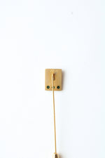 10K Yellow Gold General Foods Emerald Pin