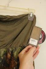 NEW Girls with Guns Army Green with Camo Print Strapless Dress | L