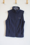 Columbia Navy Blue Fleece Vest | M