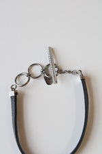 NEW Bonn Bons By Lori Bonn Black Leather Toggle Bracelet