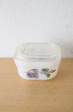 Vintage Fire King Gay Fad Hand Painted Fruit Refrigerator Dish Container