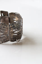 Vintage Aztec Sterling Silver Saul Bracelet