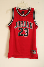 Jordan 23 Black and Red Jersey Tank Top | M