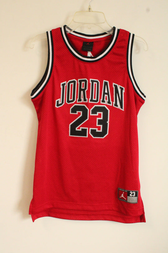 Jordan 23 Black and Red Jersey Tank Top | M