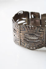 Vintage Aztec Sterling Silver Saul Bracelet