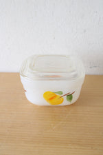 Vintage Fire King Gay Fad Hand Painted Fruit Refrigerator Dish Container