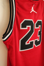 Jordan 23 Black and Red Jersey Tank Top | M
