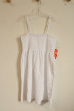 NEW Wonder Nation Cotton White Spaghetti Strap Waffle Knit Dress | 10/12