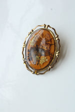 Vintage Pressed Flower Brooch