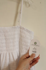 NEW Wonder Nation Cotton White Spaghetti Strap Waffle Knit Dress | 10/12