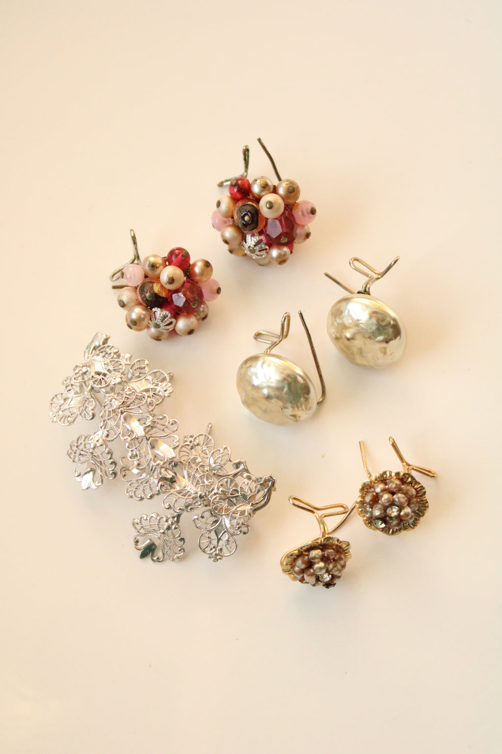 Vintage Judith McCann Wingback Earrings | Set Of 4