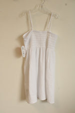 NEW Wonder Nation Cotton White Spaghetti Strap Waffle Knit Dress | 10/12