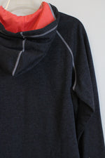 Nike Fleece Lined Orange Logo Hoodie | L