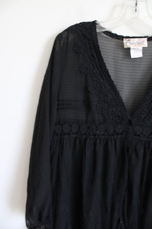 Lady Noiz Black Lace Sheer Dress | L